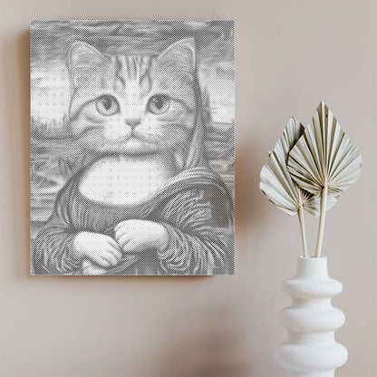 Mona Lisa Katze - Punktmalerei