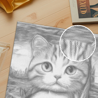 Mona Lisa Katze - Punktmalerei