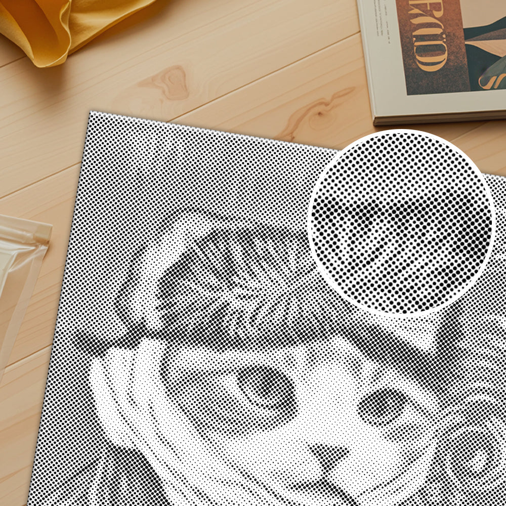 Selbstporträt der Katze – Punktmalerei