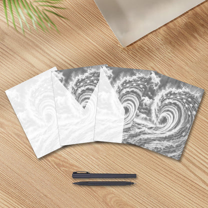 Meereswelle mit Flagge - Punktmalerei Set