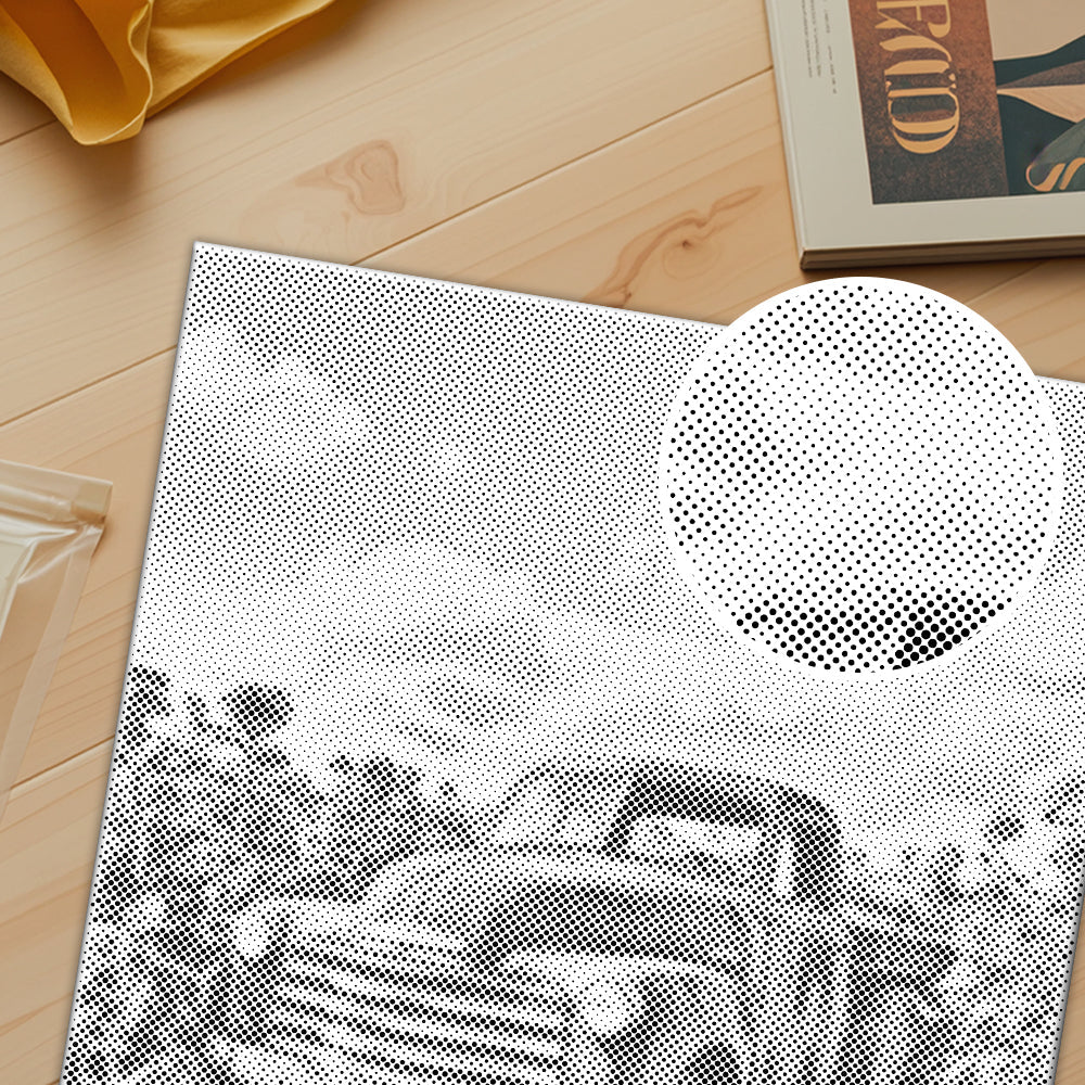 Vintage-Truck zwischen Sonnenblumen - Punktmalerei Set