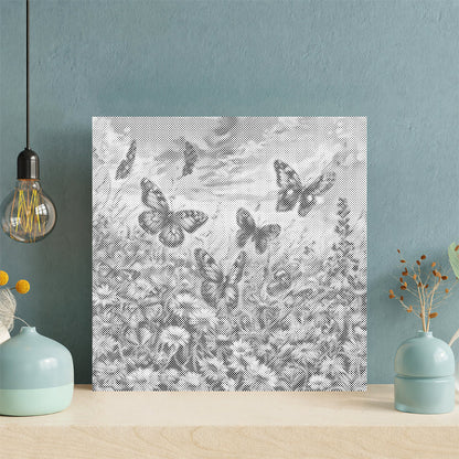Schmetterling zwischen Blumen - Punktmalerei Set