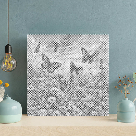 Schmetterling zwischen Blumen - Punktmalerei Set