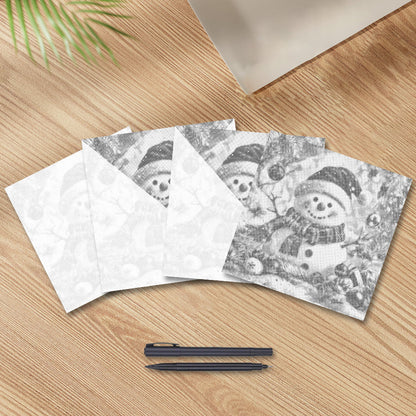 Fröhlicher Schneemann - Punktmalerei Set