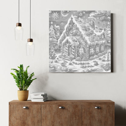 Weihnachtliches Süßigkeitenhaus - Punktmalerei Set