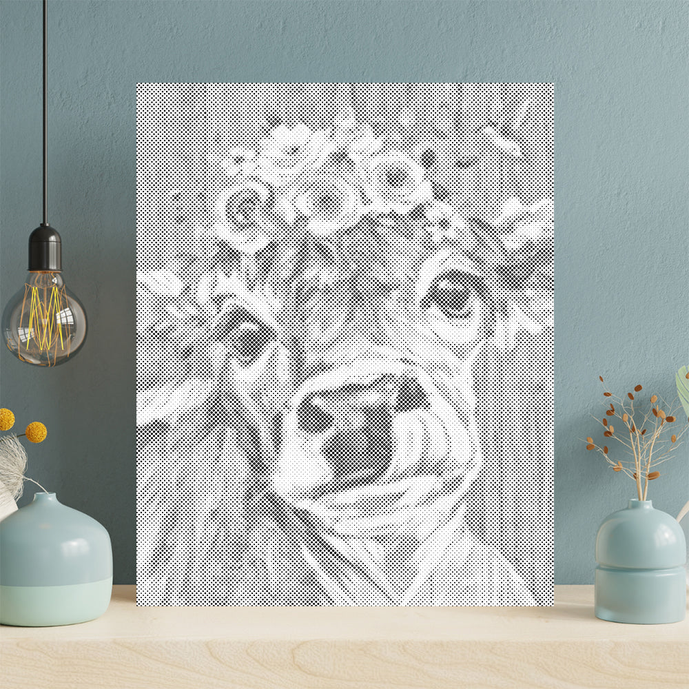 Kuh mit Blumen - Punktmalerei Set