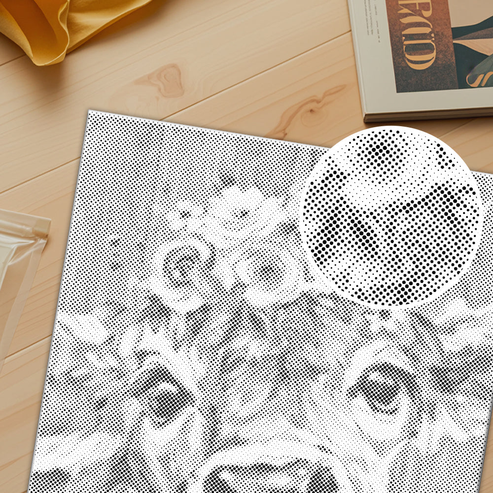 Kuh mit Blumen - Punktmalerei Set