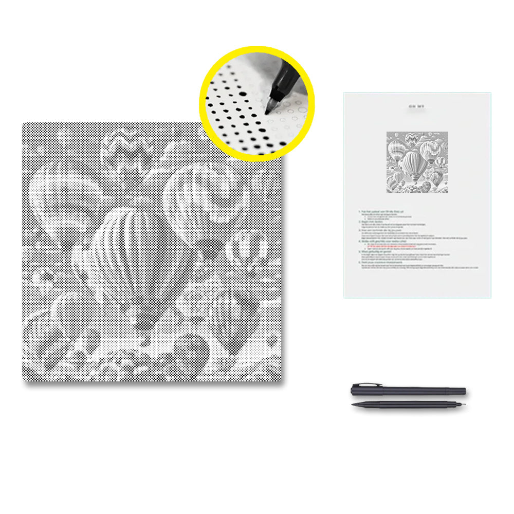 Schwebende Ballons - Punktmalerei Set