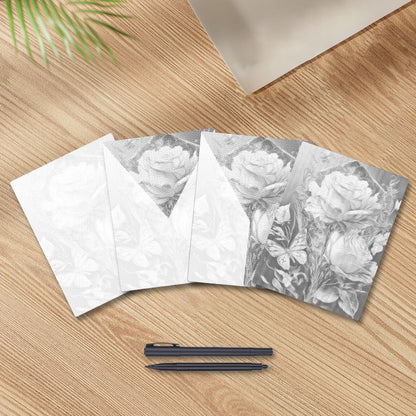 Blumen und Schmetterling - Punktmalerei Set