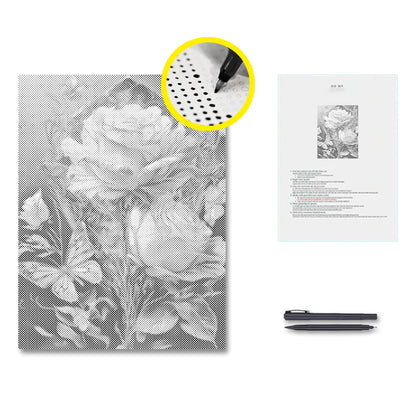 Blumen und Schmetterling - Punktmalerei Set