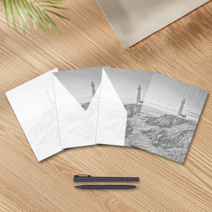 Leuchtturm bei Sonnenuntergang - Punktmalerei Set