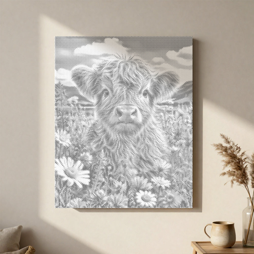 Highland-Kalb auf der Wiese - Punktmalerei Set