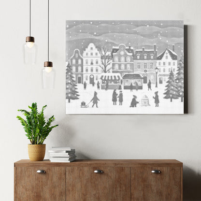 Weihnachtsmarktdorf - Punktmalerei Set