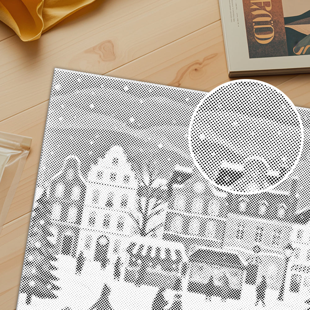 Weihnachtsmarktdorf - Punktmalerei Set
