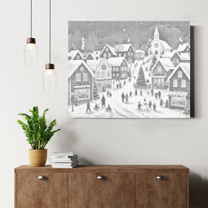 Weihnachtsdorfgeschichte - Punktmalerei Set