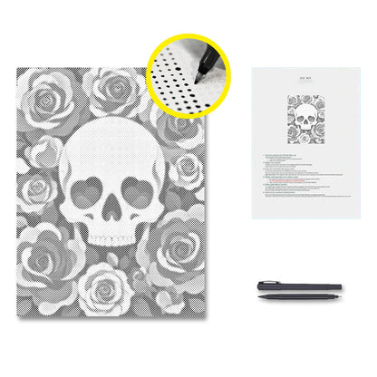 Blumenschädel - Punktmalerei Set