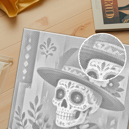 Blumen-Sugar-Skull-Festmahl - Punktmalerei Set