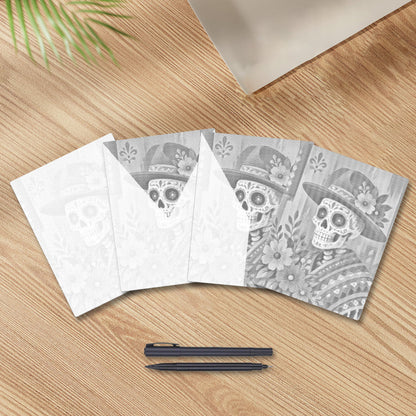 Blumen-Sugar-Skull-Festmahl - Punktmalerei Set