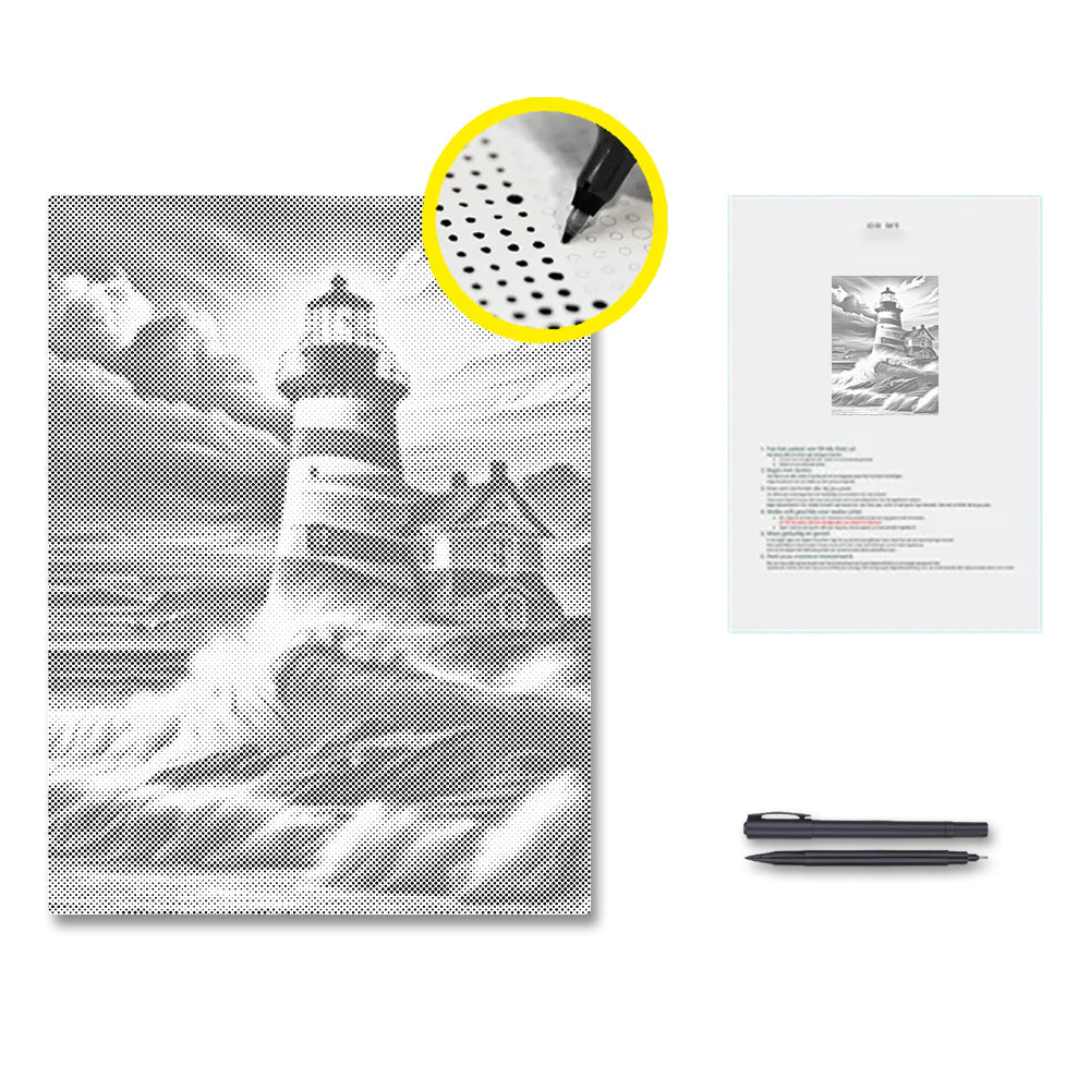 Vollrund – Leuchtturm - Punktmalerei Set