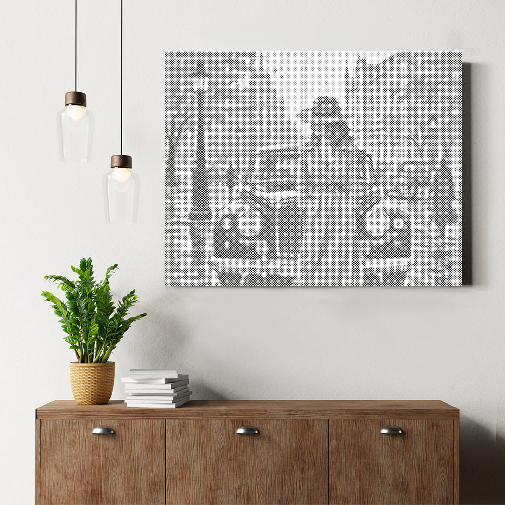 Regnerische Straße - Punktmalerei Set