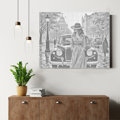 Regnerische Straße - Punktmalerei Set