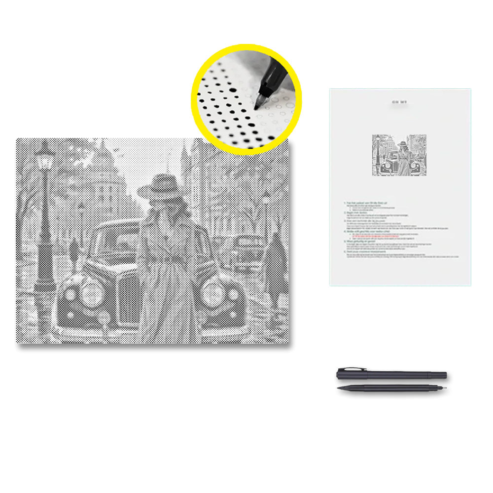 Regnerische Straße - Punktmalerei Set