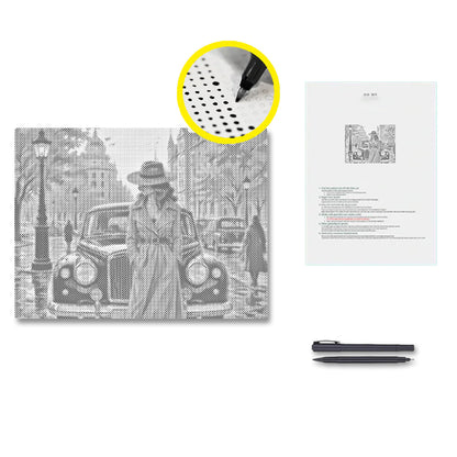 Regnerische Straße - Punktmalerei Set