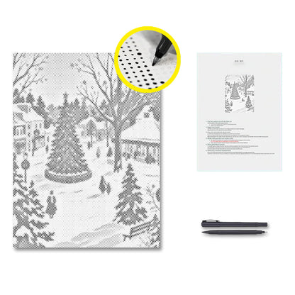 Schneefall im Dezember - Punktmalerei Set