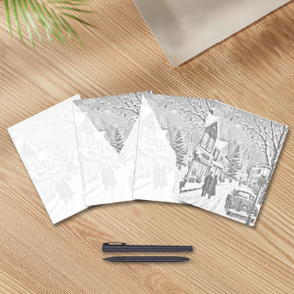 Winter-Weihnachtsdorf - Punktmalerei Set