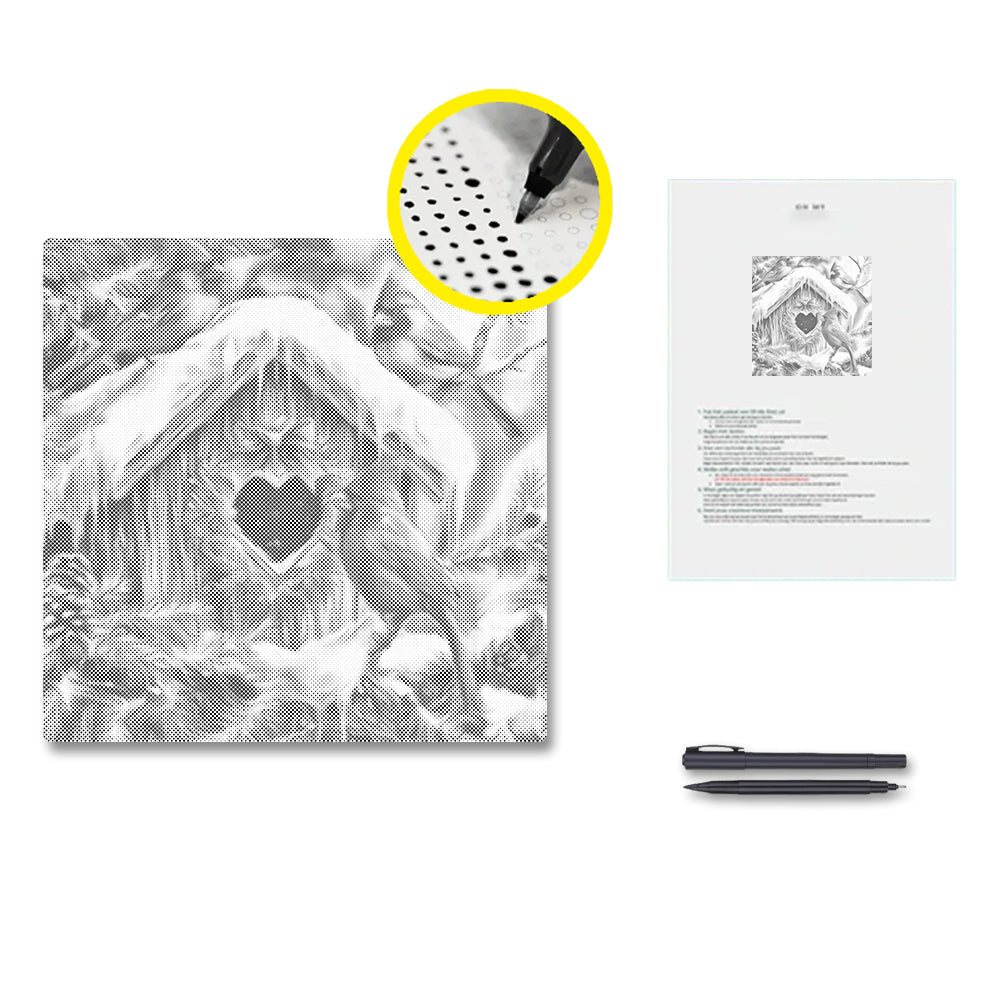 Bezaubernde Winterlandschaft - Punktmalerei Set