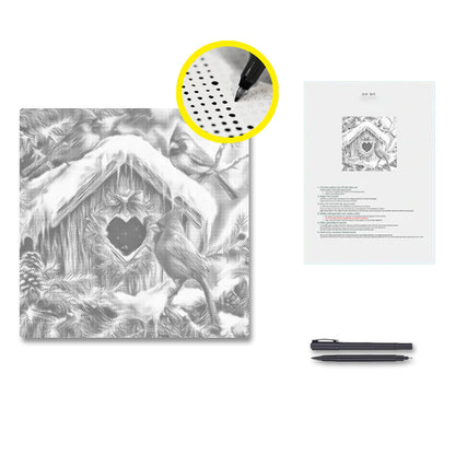 Bezaubernde Winterlandschaft - Punktmalerei Set