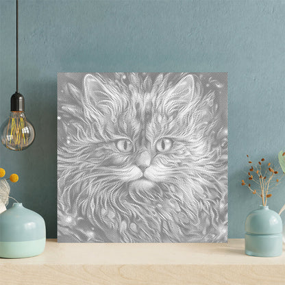 Bunte Katze - Punktmalerei Set