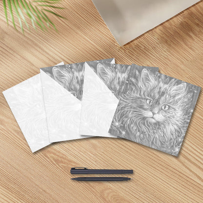 Bunte Katze - Punktmalerei Set