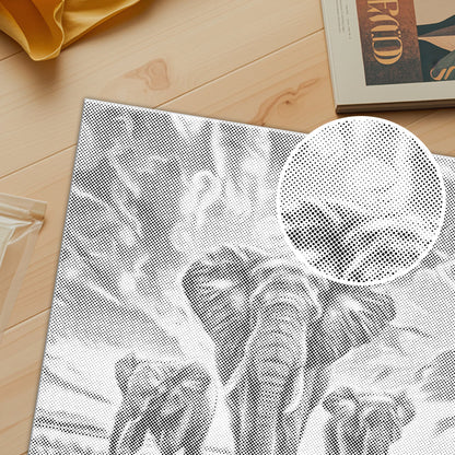 Elefant im Sonnenuntergang - Punktmalerei Set