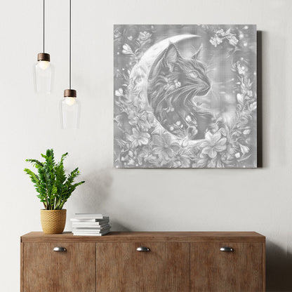 Verzauberte Katze und Mond - Punktmalerei Set