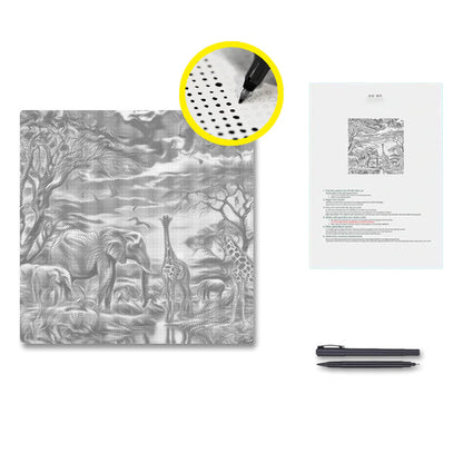 Fauna in der Dämmerung - Punktmalerei Set