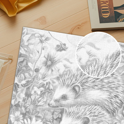 Igel in den Blumen - Punktmalerei Set