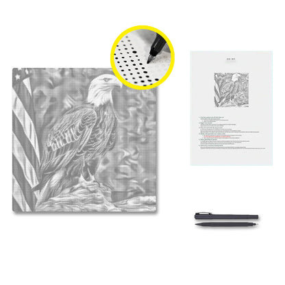 Patriotischer Adler - Punktmalerei Set