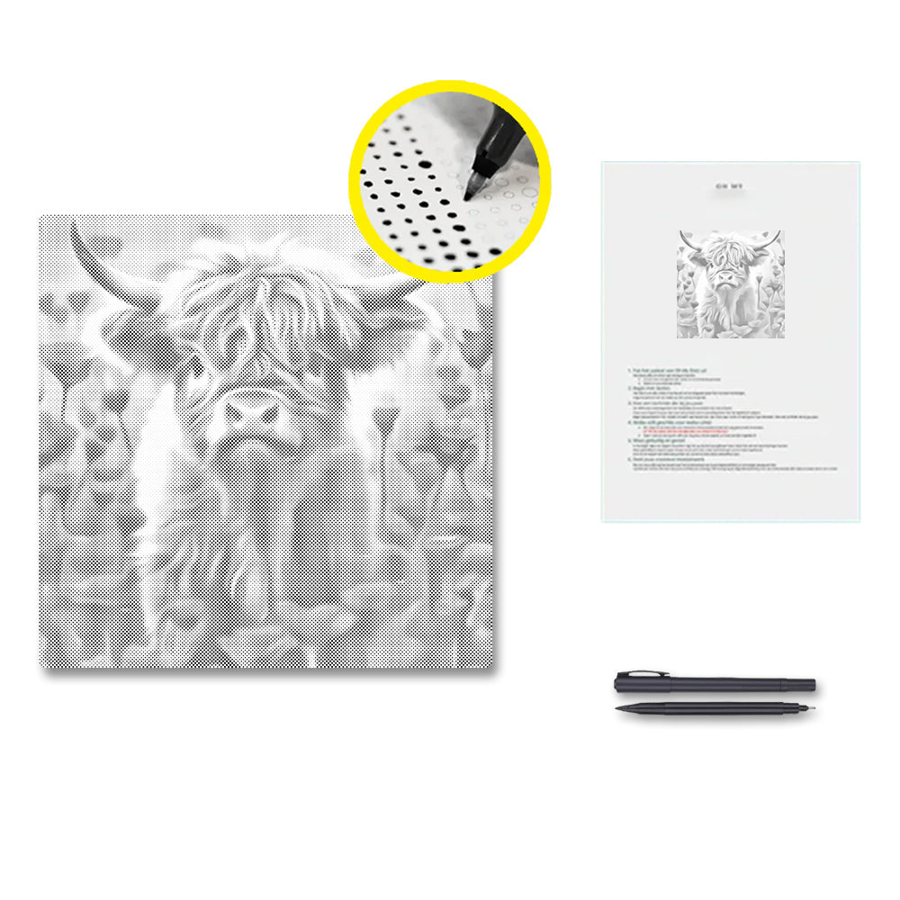Rotes Kalb - Punktmalerei Set
