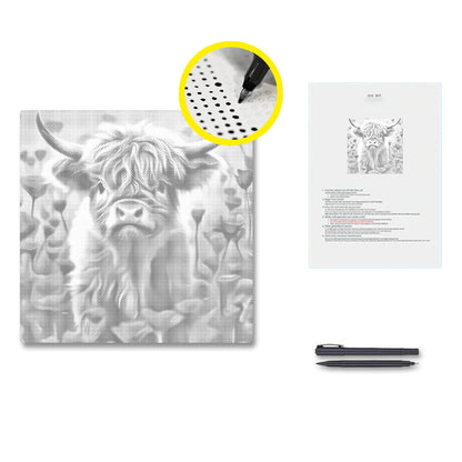 Rotes Kalb - Punktmalerei Set