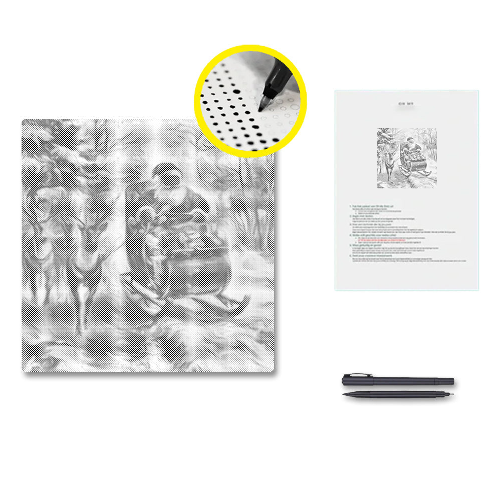 Santa Claus reitet - Punktmalerei Set