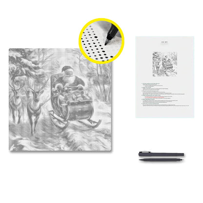 Santa Claus reitet - Punktmalerei Set