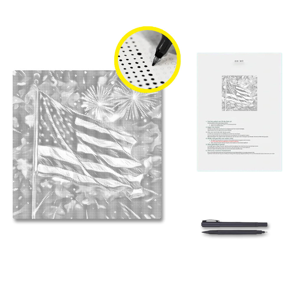 Stars-and-Stripes-Feier - Punktmalerei Set