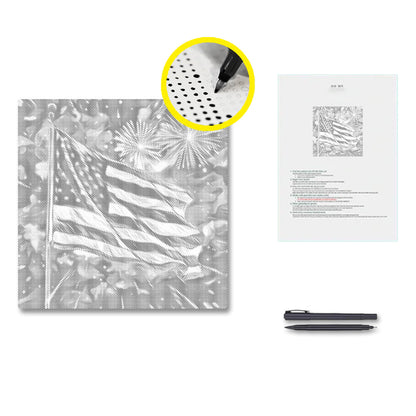 Stars-and-Stripes-Feier - Punktmalerei Set