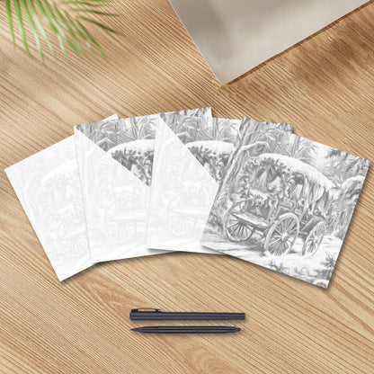 Viktorianische Weihnachtsschlittenfahrt - Punktmalerei Set