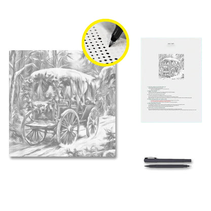 Viktorianische Weihnachtsschlittenfahrt - Punktmalerei Set