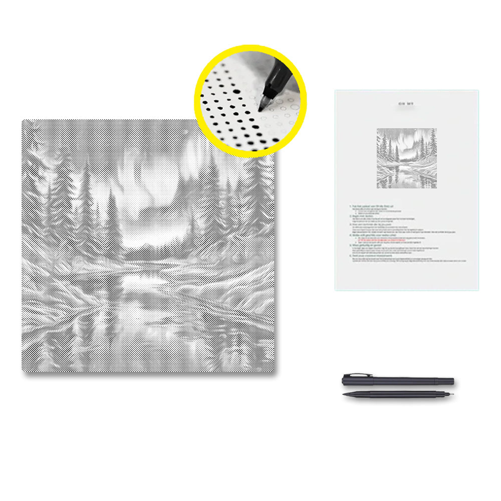 Winternacht - Punktmalerei Set