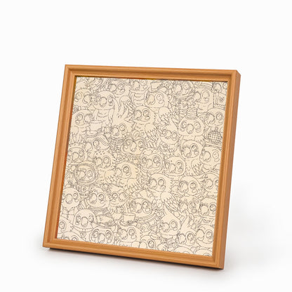 Wellensittich - Ausmalpuzzle aus Holz