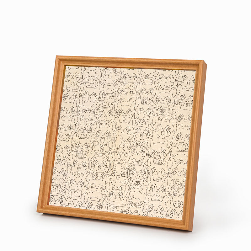 Chinchilla - Ausmalpuzzle aus Holz