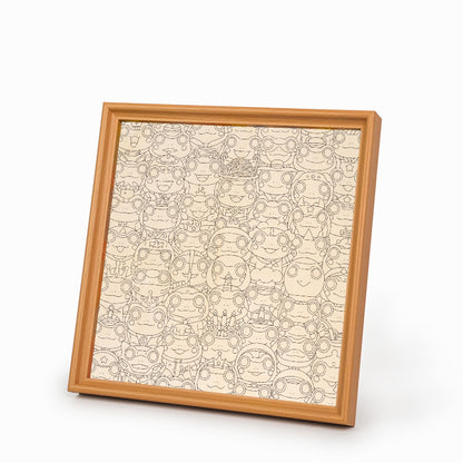 Frosch - Ausmalpuzzle aus Holz